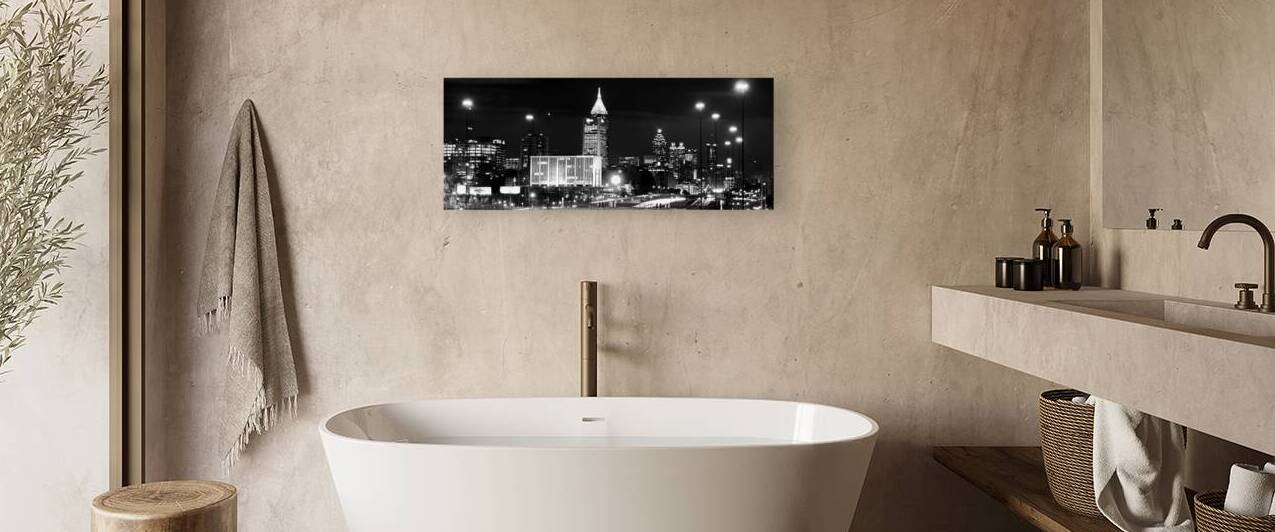 atlanta skyline  panoramic 695 Techwood 13k by Black And White