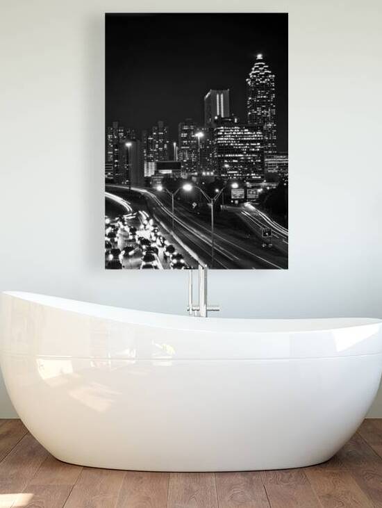 downtown atlanta skyline  vertical 700 Jackson 13 by Black And White