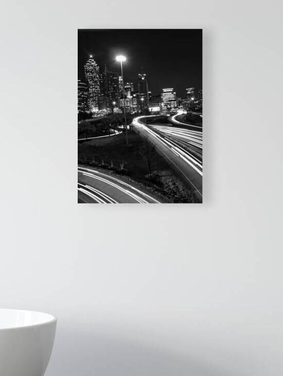 downtown atlanta skyline  vertical 688 DeLong 13k by Black And White
