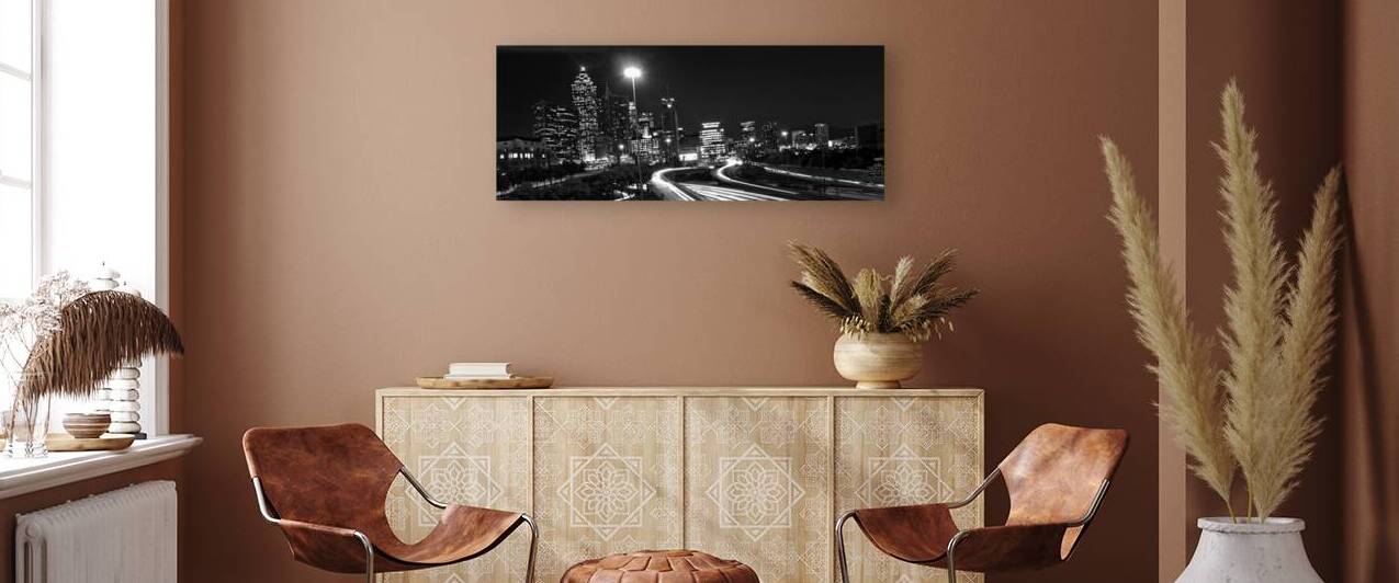 downtown atlanta skyline  panoramic 688 DeLong 13 by Black And White