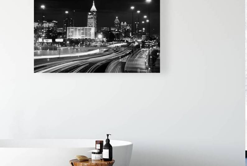 atlanta skyline  horizontal 695 Techwood 13k by Black And White