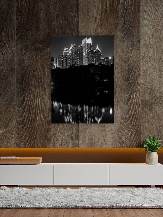 midtown atlanta skyline  vertical 3125 Piedmont 1 by Black And White