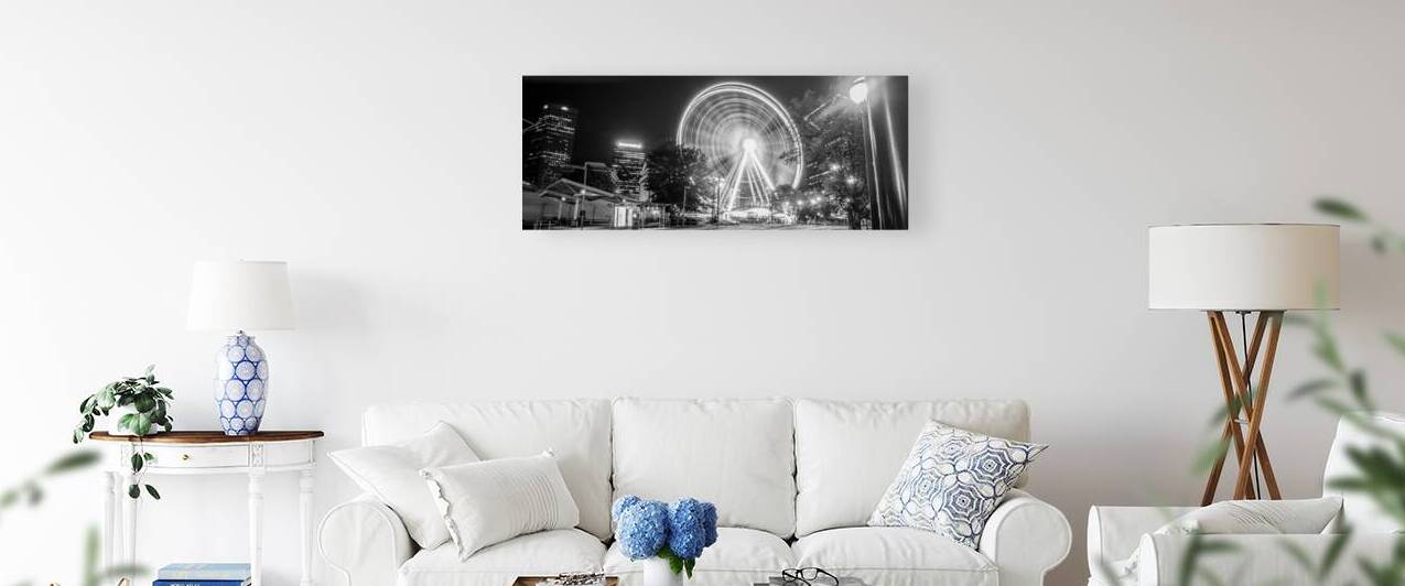 skyview atlanta ferris wheel  panoramic 3128 Skyv by Black And White