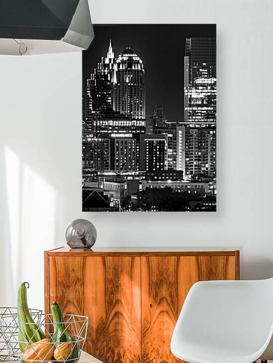 midtown atlanta skyline  vertical 3127 Renaissanc by Black And White