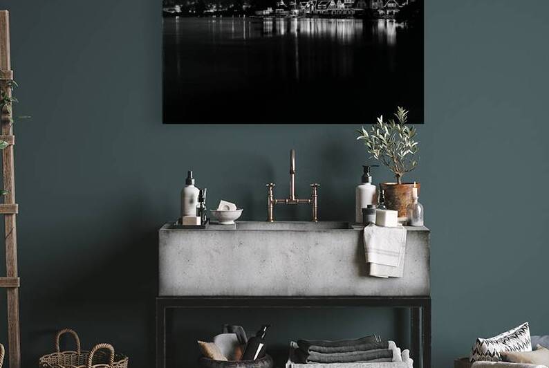 boathouse row at night  horizontal 981 Boat 13k.j by Black And White