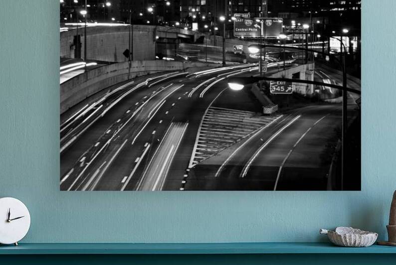 center city central phila exit i76  horizontal 99 by Black And White