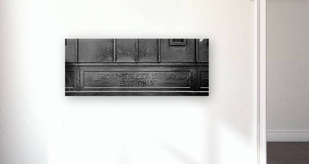broad street subway exit  panoramic 2958 Exit 13k by Black And White