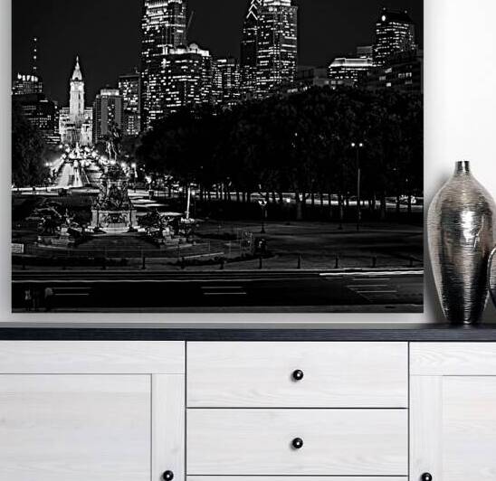 downtown philadelphia skyline  square 461 Eakins by Black And White