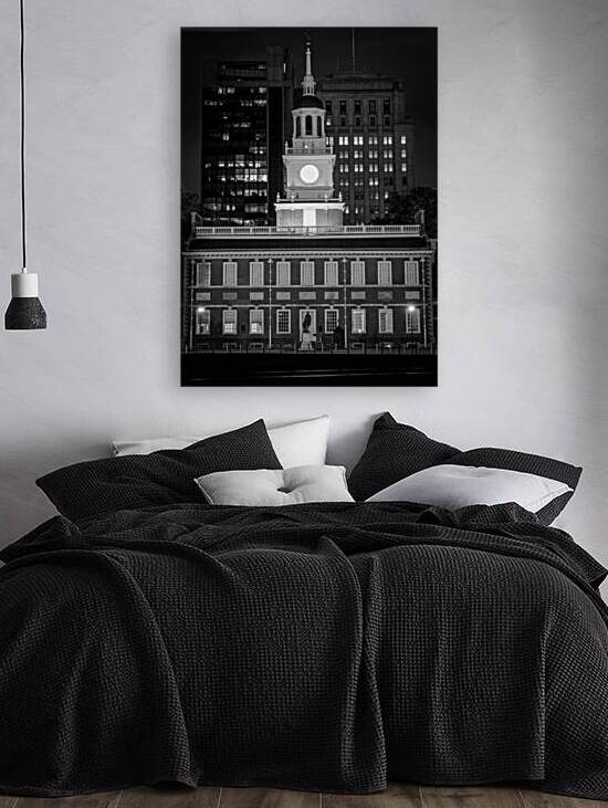 independence hall at night  vertical 2241 Convent by Black And White