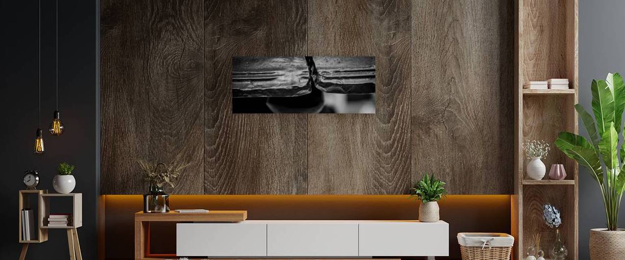 crack in liberty bell  panoramic 2238 Bronze 13k. by Black And White