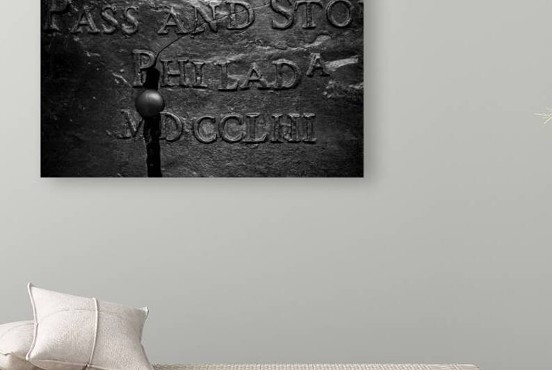 detail shot of liberty bell  horizontal 2959 Phil by Black And White