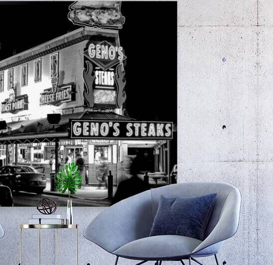 genos steaks at night  square 479 Steaks 13k by Black And White
