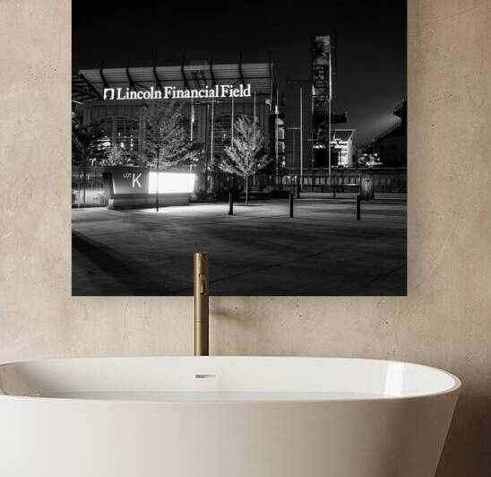 lincoln financial field at night  square 462 Fina by Black And White