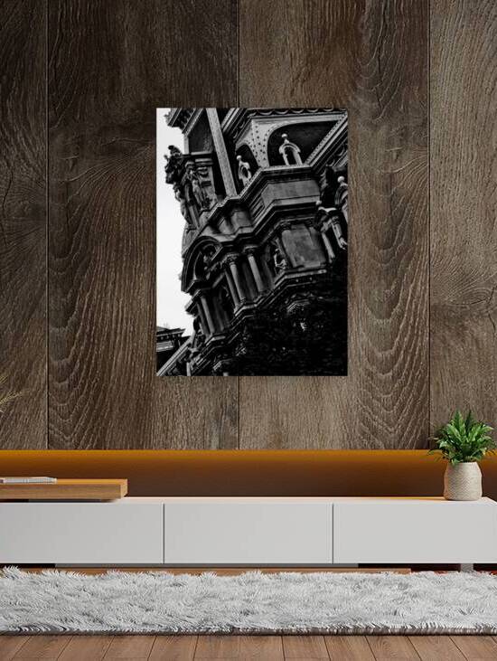 philadelphia city hall architecture detail  verti by Black And White