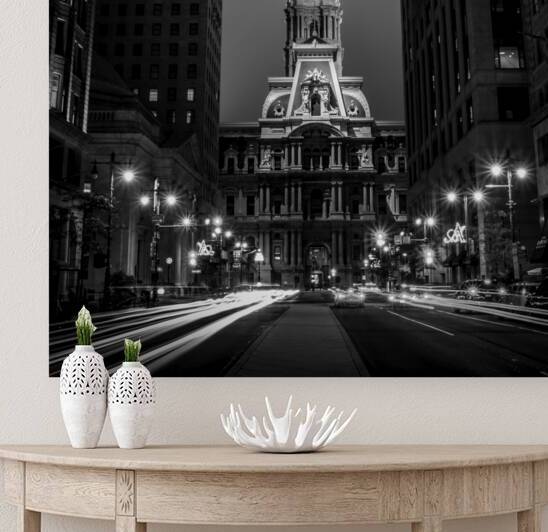 philadelphia city hall on centre square  square 2 by Black And White