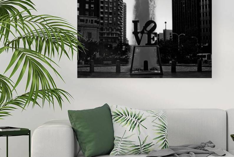love sculpture at dusk  horizontal 460 Dixon 13k. by Black And White