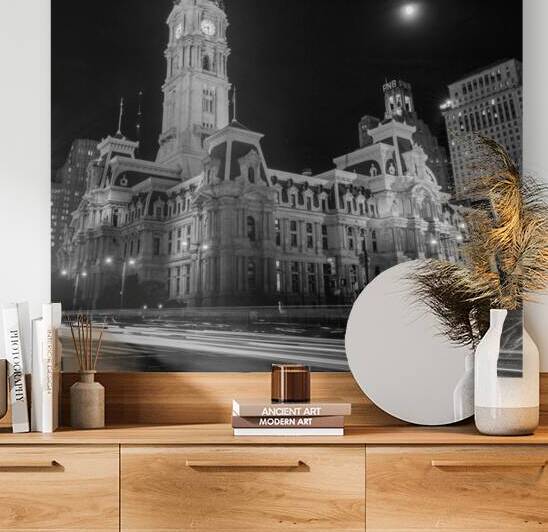 philadelphia city hall at night JFK plaza  square by Black And White