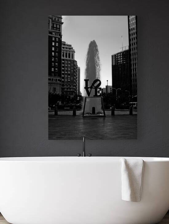 love sculpture at dusk  vertical 460 Dixon 13k.jp by Black And White