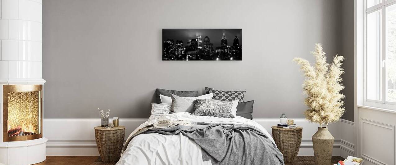 philly skyline out of focus  panoramic 986 Focus by Black And White