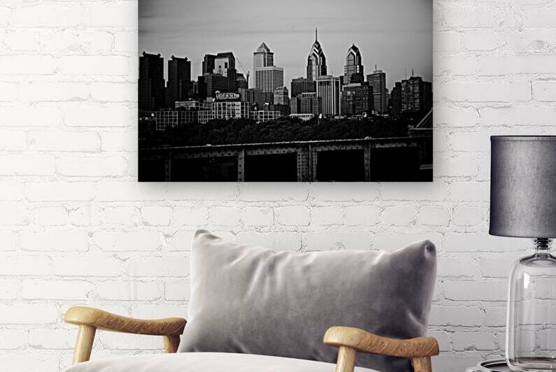 philadelphia skyline pre comcast tower  horizonta Reproduction