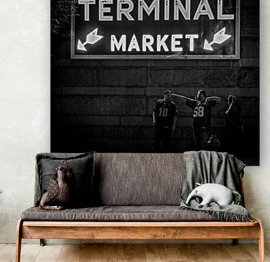 reading terminal market at night  square 2250 Rea by Black And White