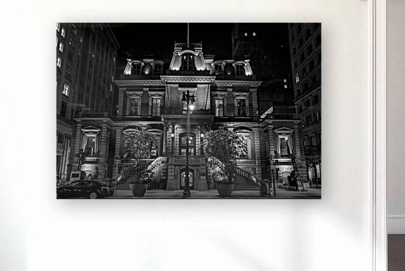 union league of philadelphia at night  horizontal by Black And White