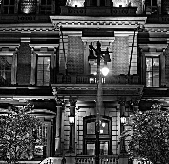 union league of philadelphia at night  square 225 by Black And White