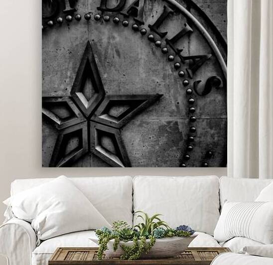 city of dallas seal and star  square 772 Dallas 1 by Black And White