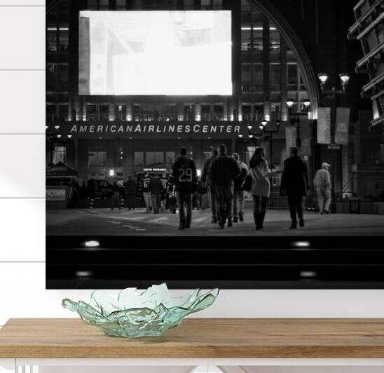 american airlines center at night  square 786 Ott by Black And White