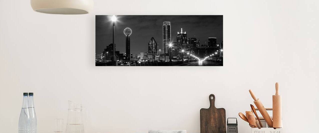 dallas tx skyline  panoramic 798 Zang 13k by Black And White
