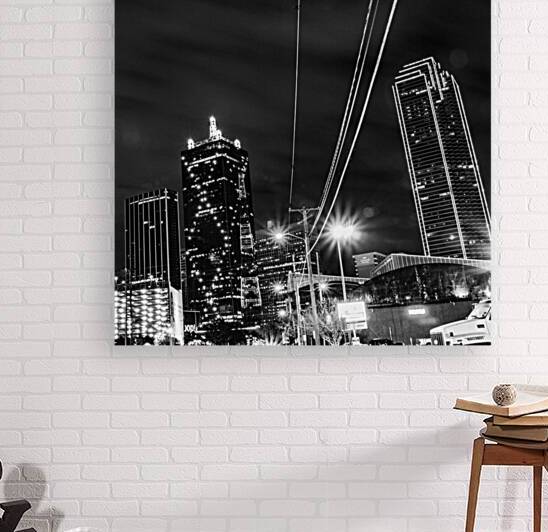 downtown dallas at night  square 3315 Waterboy 13 by Black And White