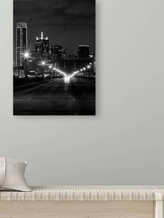 dallas tx skyline  vertical 798 Zang 13k by Black And White