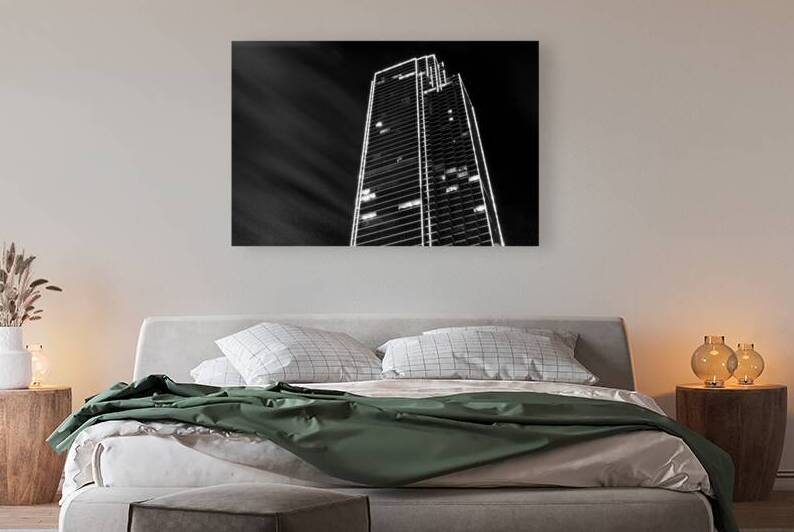 green outline building  horizontal 766 Argon 13k. by Black And White