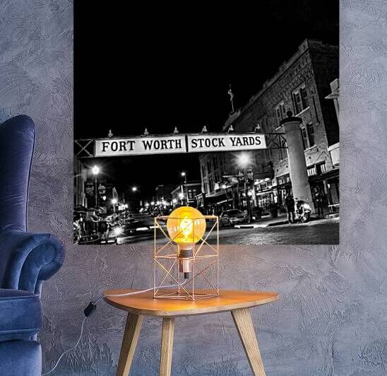 fort worth stockyards  square 819 Stock 13k by Black And White