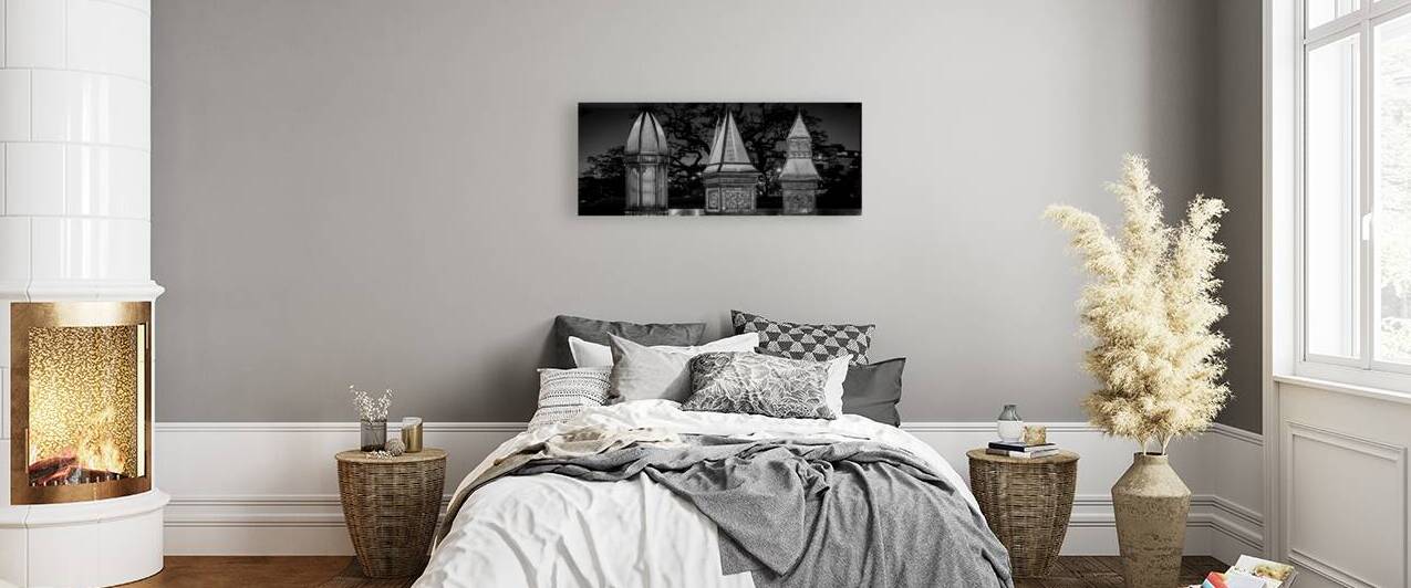 heritage lanterns at root square  panoramic 931 L by Black And White