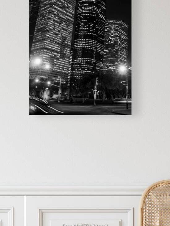 downtown houston texas  vertical 944 Shell 13k.jp by Black And White