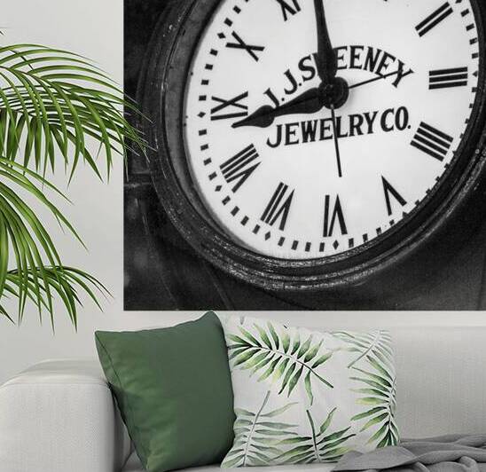 jj sweeney clock downtown houston  square 3275 Je by Black And White