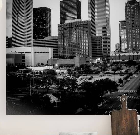 houston texas skyline  square 3277 Leeland 13k.jp by Black And White