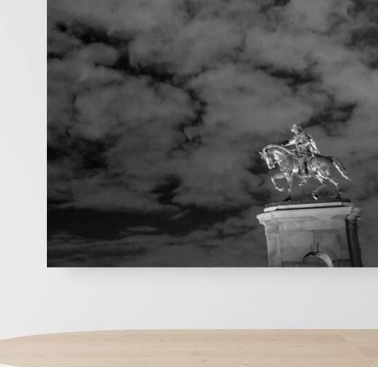sam houston statue hermann park  square 930 Houst by Black And White