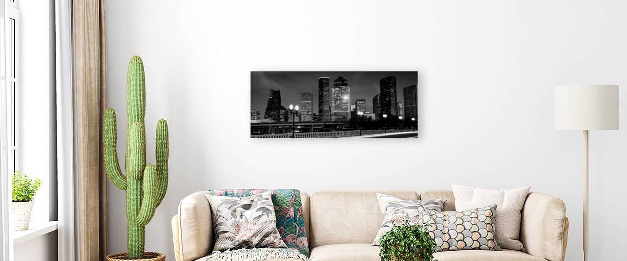 the houston skyline  panoramic 942 Sabine 13k by Black And White