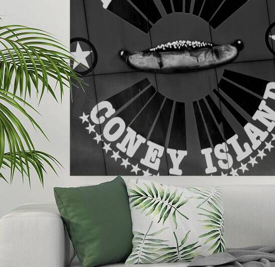 american coney island sign  square 534 American 1 by Black And White