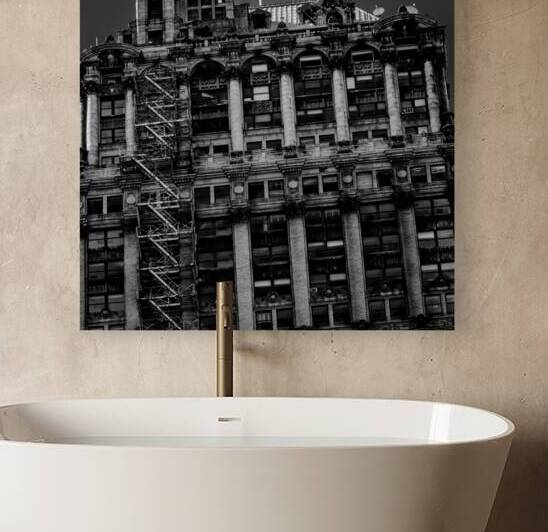 fire escape on book tower  square 548 Escape 13k. by Black And White