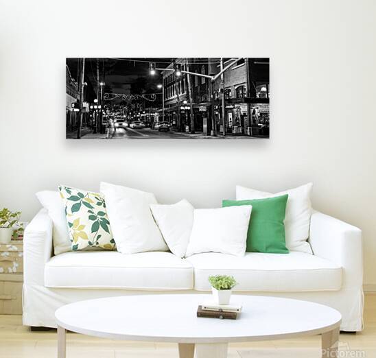 7th ave ybor city at night  panoramic 2995 Sevent by Black And White