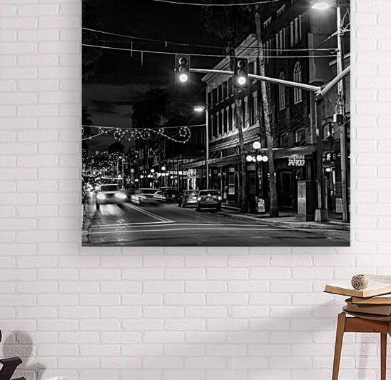 7th ave ybor city at night  square 2995 Seventh 1 by Black And White