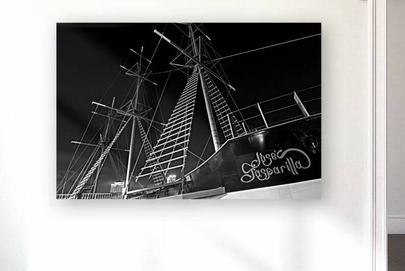 jose gasparilla pirate ship  horizontal 1109 Gasp by Black And White