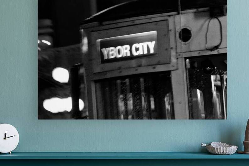 ybor city streetcar  horizontal 1117 Streetcar 13 by Black And White