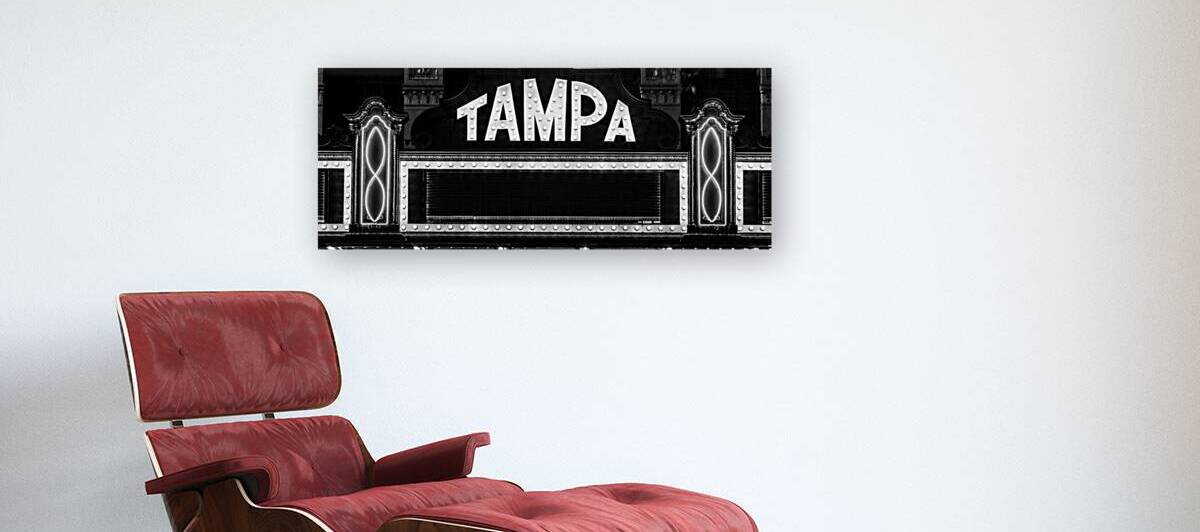 tampa theater marquee  panoramic 3004 Theater 13k by Black And White