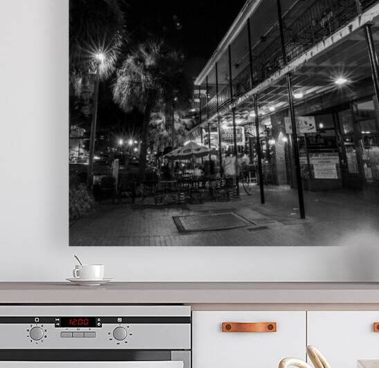 central ave at night  square 1147 Smoothies 13k.j by Black And White