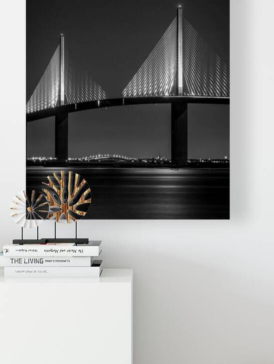 st pete sunshine skyway bridge tampa bay  vertica by Black And White