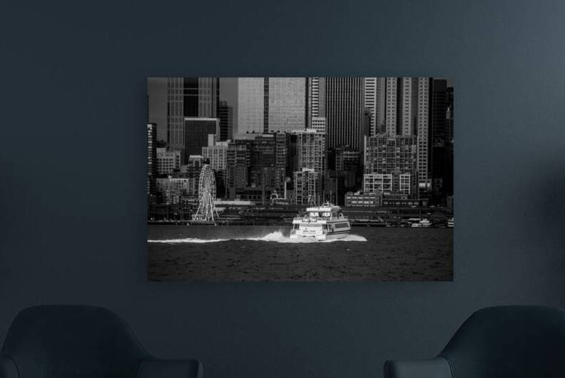 puget sound ferry  horizontal 2690 Kensington 13k by Black And White